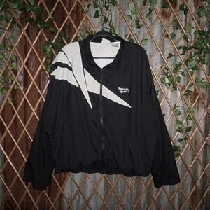 XL - Vintage Y2K reebok big logo embroider 1990s windbreaker